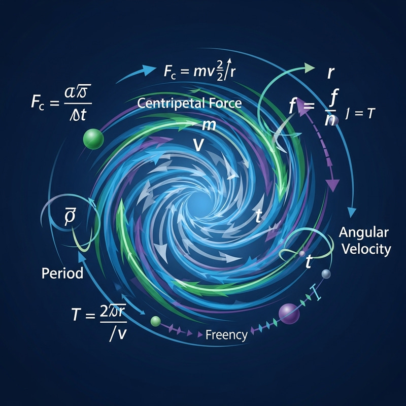 Circular Motion Logo Design with Formulas | Physics Creations Circular Motion Logo Design with Formulas | Physics Creations