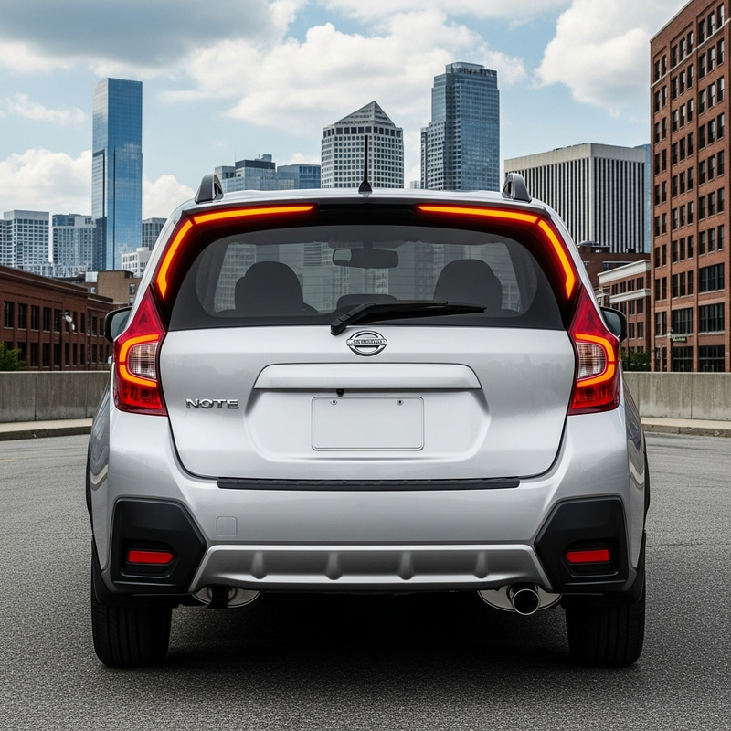 Nissan Versa Note and Subaru Crosstrek Rear View Mix Nissan Versa Note and Subaru Crosstrek Rear View Mix