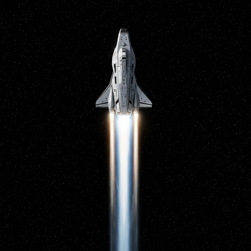 Vertical Spaceship Flight | Epic Space Journey Scene