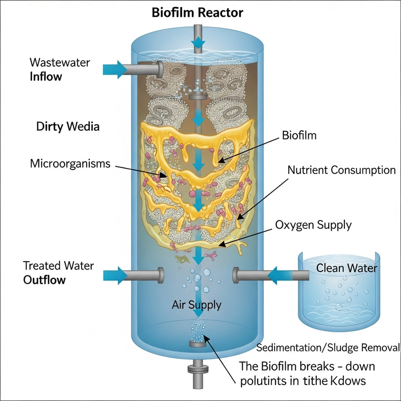 Visual Explanation of Biofilm Reactor in Waste Water Treatment Visual Explanation of Biofilm Reactor in Waste Water Treatment