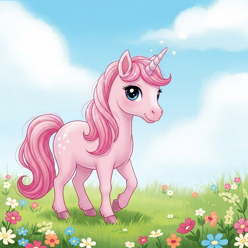 Cute Pink Disney Character Unicorn for Invitation Cute Pink Disney Character Unicorn for Invitation