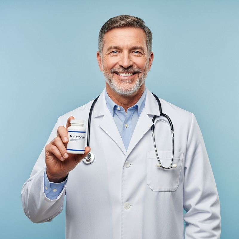 Friendly Doctor Promoting Melatonin for Better Sleep Friendly Doctor Promoting Melatonin for Better Sleep