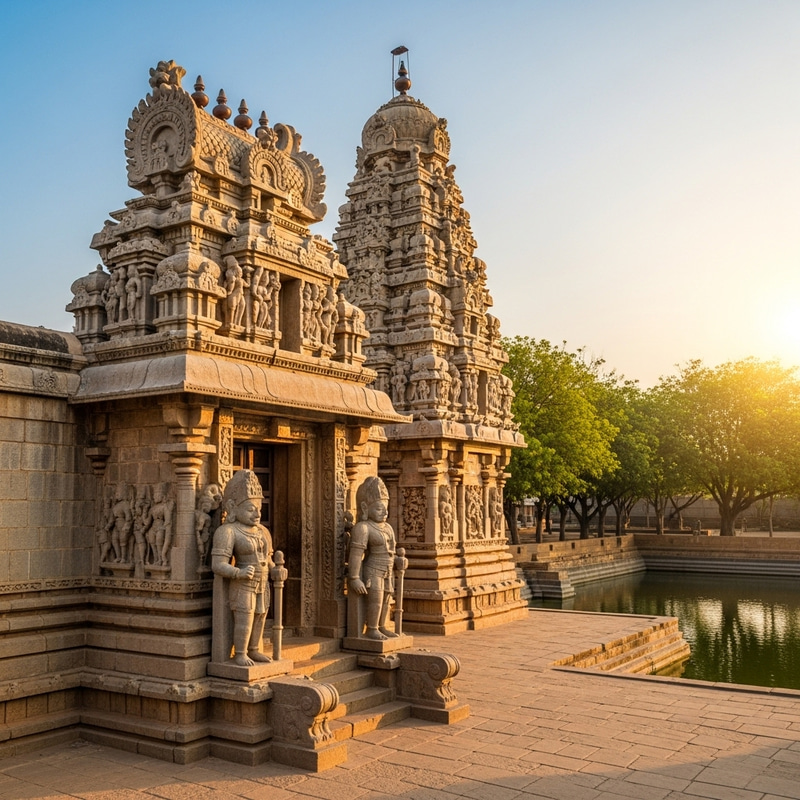 Ai Jyothiinga Temples: Serene Dravidian Architecture