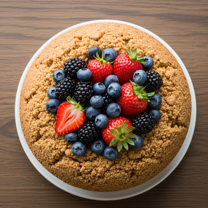 Berry-Topped Cake with Artistic Arrangement of Fresh Berries Berry-Topped Cake with Artistic Arrangement of Fresh Berries