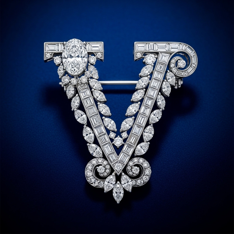 Royal V Diamond Brooch | Fine Jewelry Collection