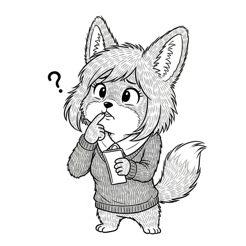 Dynamic Furry Kemono Style Profile Picture Icon of Cute Confused Girl Dynamic Furry Kemono Style Profile Picture Icon of Cute Confused Girl