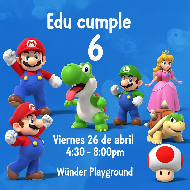 Super Mario Bros Themed Children's Party for Edu's 6th Birthday