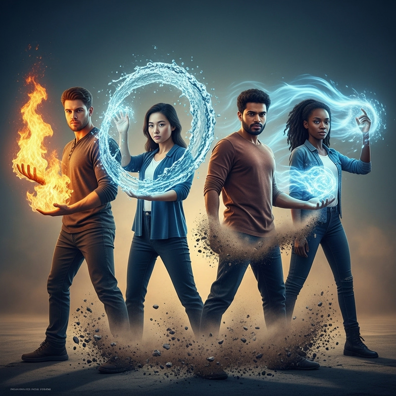 Magical Adventure of Action, Friendship, and Love - Elemental Powers