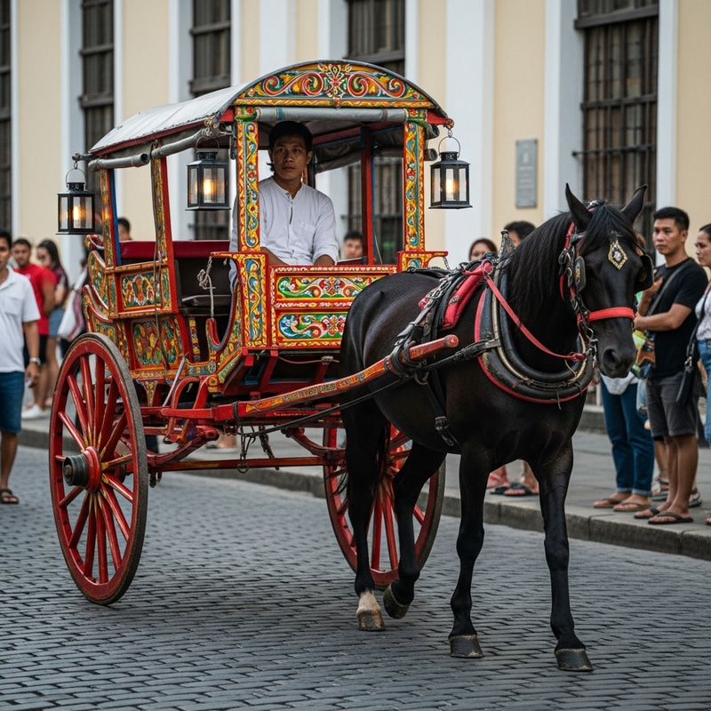 Kalesa: Colorful Horse-Drawn Carriage Kalesa: Colorful Horse-Drawn Carriage
