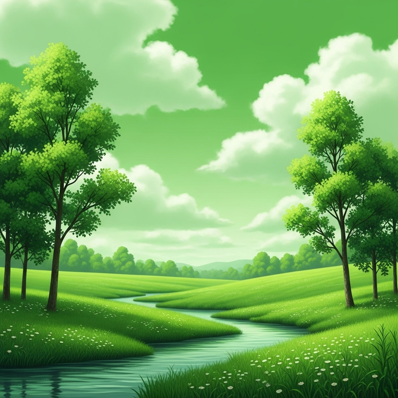 Serenity in Green: Captivating Verdant Beauty Serenity in Green: Captivating Verdant Beauty
