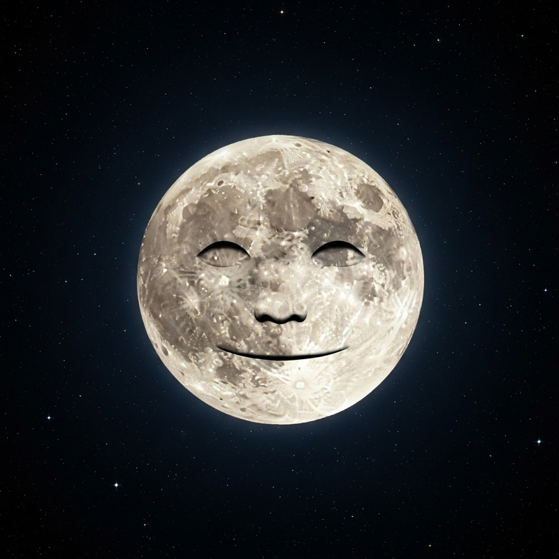 Luna: The Enchanting Full Moon in Midnight Sky Luna: The Enchanting Full Moon in Midnight Sky