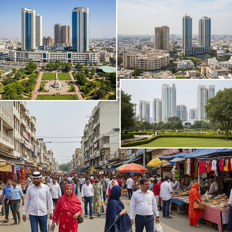 Faridabad City Urban Scene in 4K Quality Faridabad City Urban Scene in 4K Quality