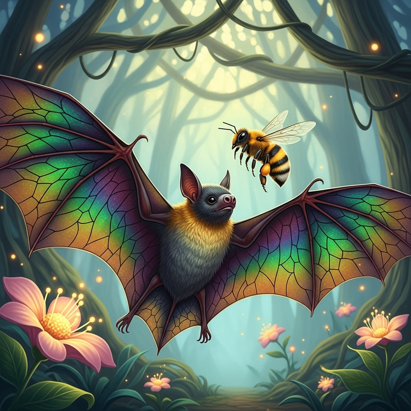 Bee and Bat Interaction: Fascinating Wildlife Moment