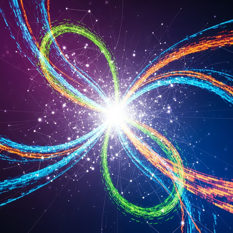 Digital Buzz: Abstract Network Communication Artwork Digital Buzz: Abstract Network Communication Artwork