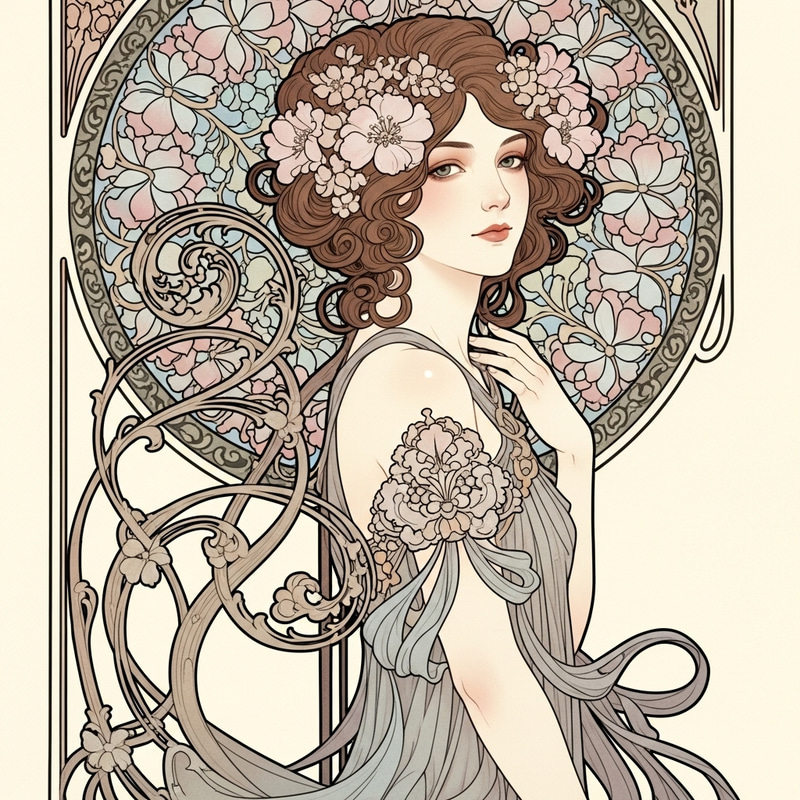Amis Art Nouveau Illustration Amis Art Nouveau Illustration