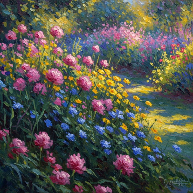 Impressionist Flower Garden: Capturing Nature's Beauty