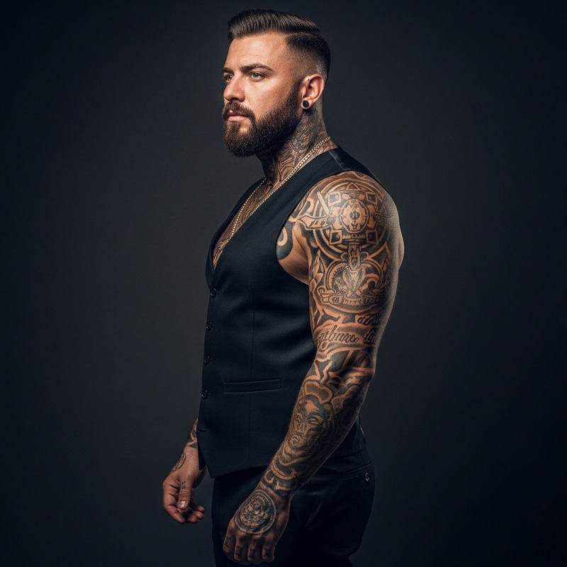 Muscular Italian Mafia Boss in Designer Suit - Rugged and Handsome Muscular Italian Mafia Boss in Designer Suit - Rugged and Handsome