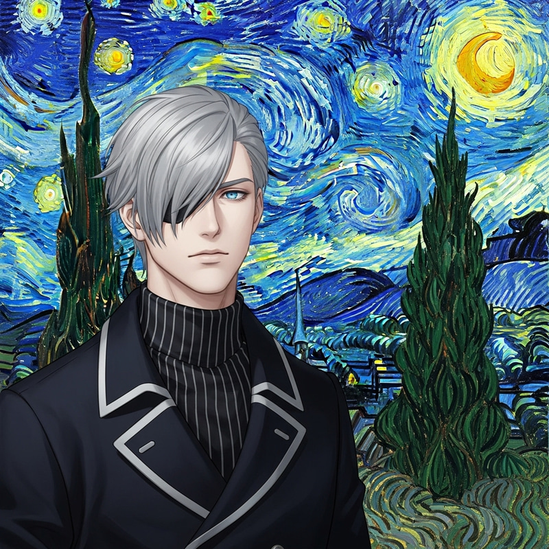 Starry Night: Noche Estrellada by Van Gogh - Satoru Gojo's Gaze