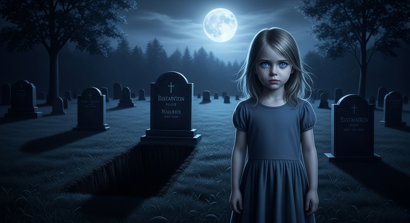 Blue-Eyed Maiden: A Tale of Grief and Hope in Moonlit Cemetery