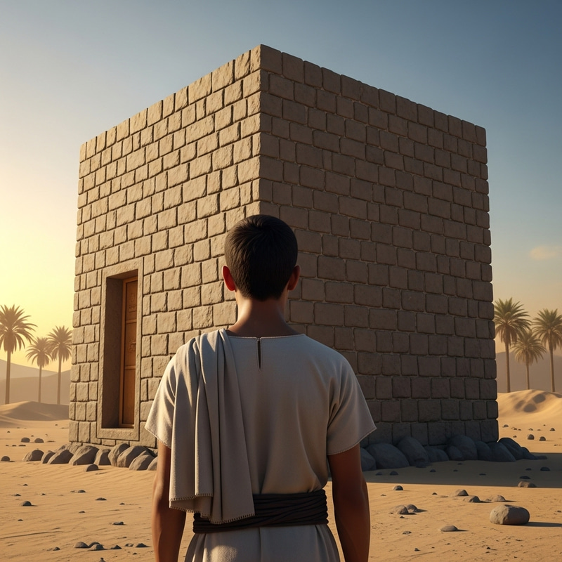 Youth Facing Kaaba in Pre-Islamic Era