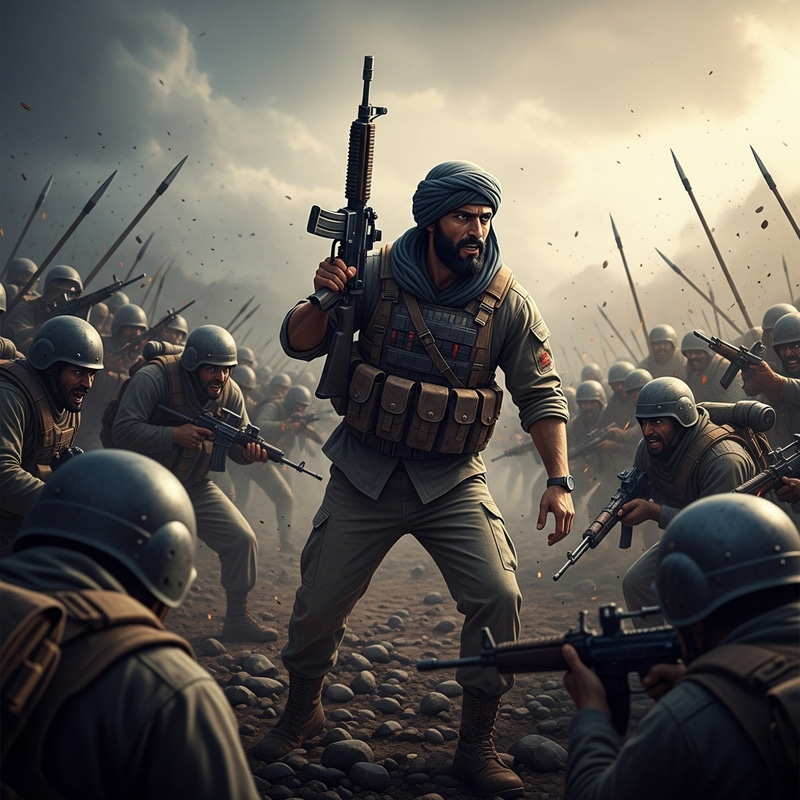 Valiant Soldier on Battlefield: Heroic Final Stand Valiant Soldier on Battlefield: Heroic Final Stand