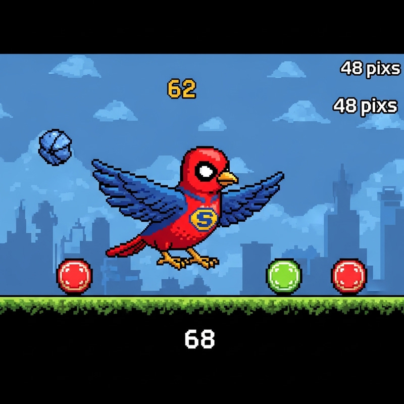 Superman-Inspired Arcade Bird Game Superman-Inspired Arcade Bird Game