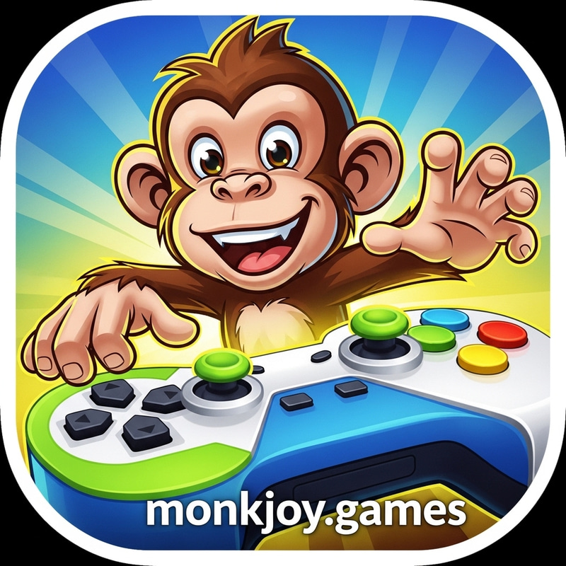 Vibrant Joyful Monkey Gaming Icon - Monkjoy.games Vibrant Joyful Monkey Gaming Icon - Monkjoy.games
