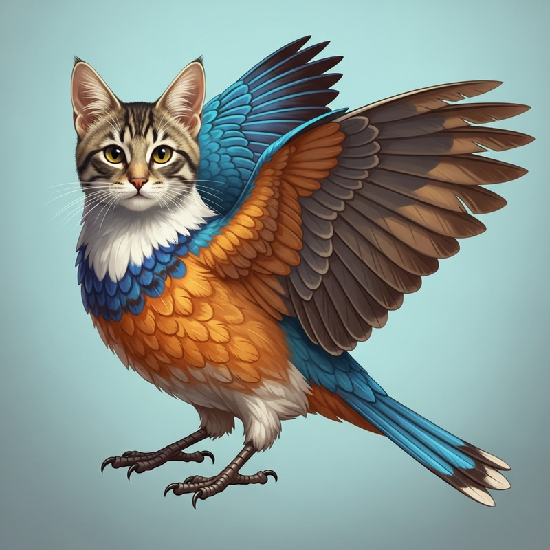 Cat Bird Creature | Mythical Fairy Tale Being Cat Bird Creature | Mythical Fairy Tale Being