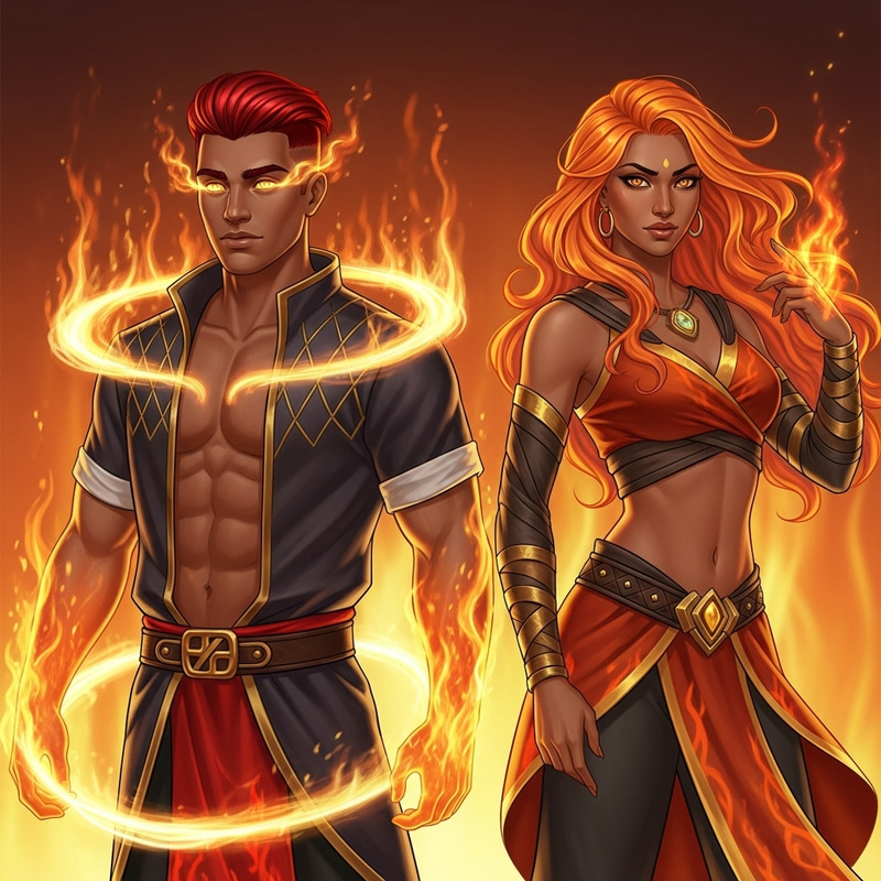 Sizzling Male and Female Characters | Fantastical Art Sizzling Male and Female Characters | Fantastical Art