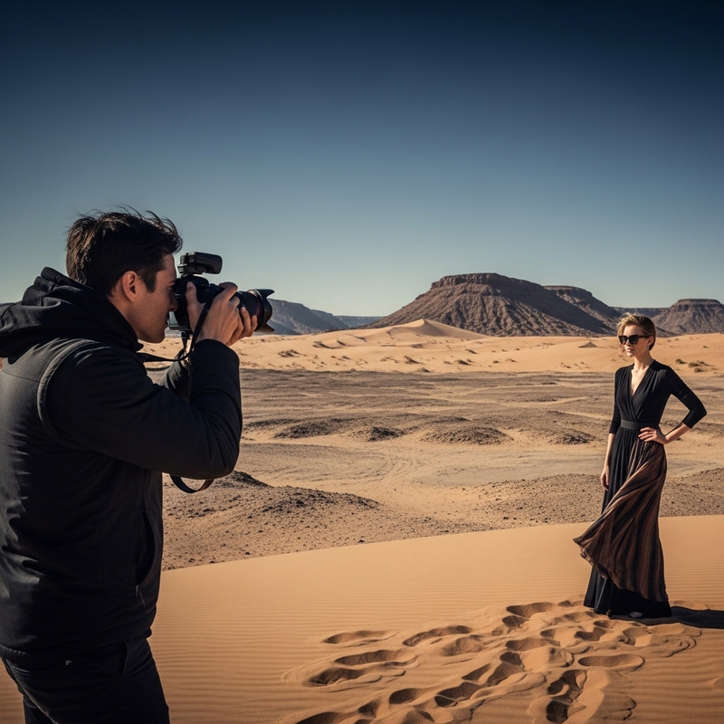 Stylish Desert Fashion Photoshoot by Ari Simangan Stylish Desert Fashion Photoshoot by Ari Simangan