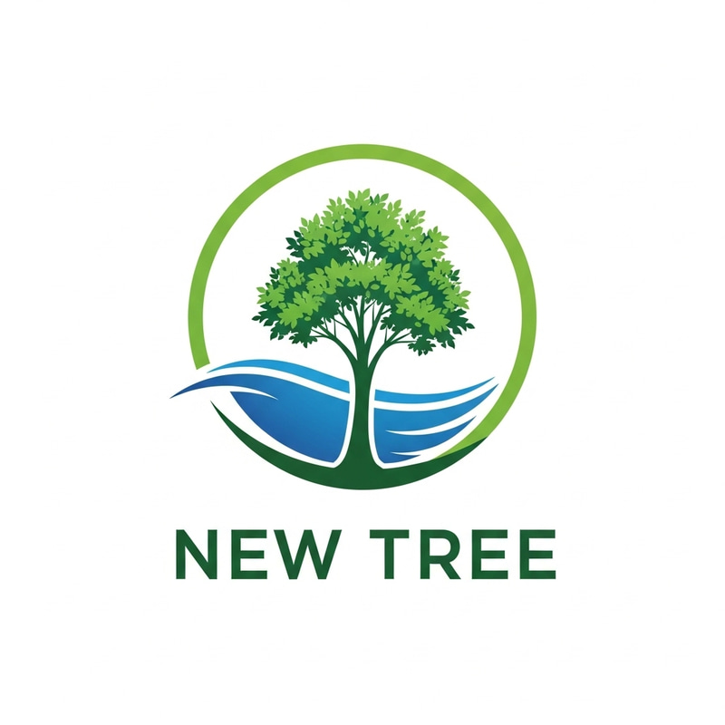 New Tree Logo - Symbol of Sustainability and Growth New Tree Logo - Symbol of Sustainability and Growth