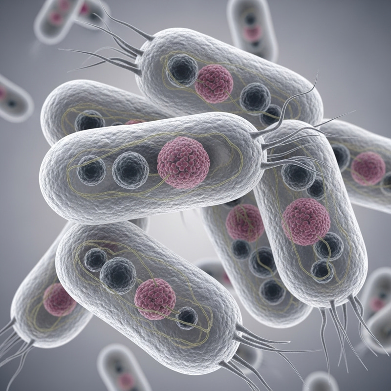 3D Neisseria Gonorrhoeae Bacteria: Detailed See-Through Image 3D Neisseria Gonorrhoeae Bacteria: Detailed See-Through Image