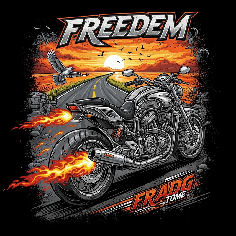 Urban Motorcycle Adventure T-Shirt Design for Bikers Urban Motorcycle Adventure T-Shirt Design for Bikers