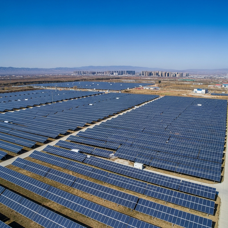 Aerial View of Solar Photovoltaic Panels in LinYou, Baoji, Shaanxi Aerial View of Solar Photovoltaic Panels in LinYou, Baoji, Shaanxi