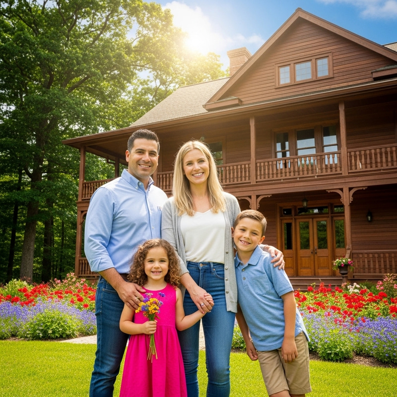 Beautiful Multicultural Family at Charming Country Home Beautiful Multicultural Family at Charming Country Home