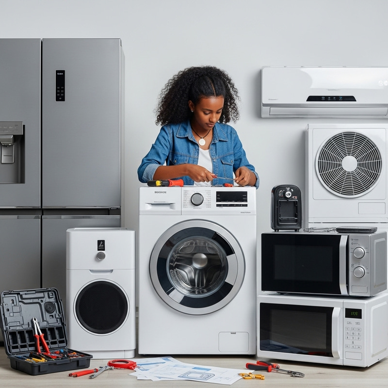 Ethiopian Girl Mastering Home Appliance Repair