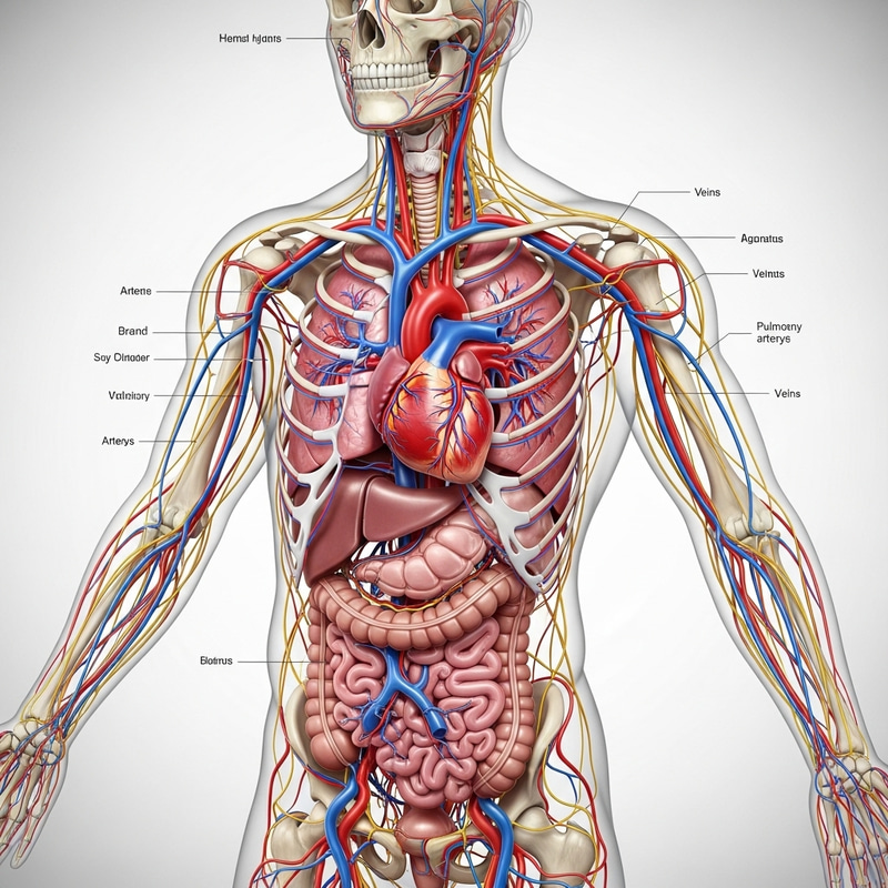 Human Body Illustration: Heart and Circulatory System