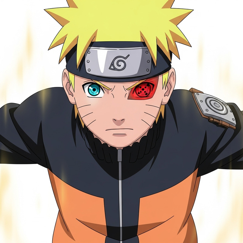 Naruto with Unique Sharingan Eye Naruto with Unique Sharingan Eye