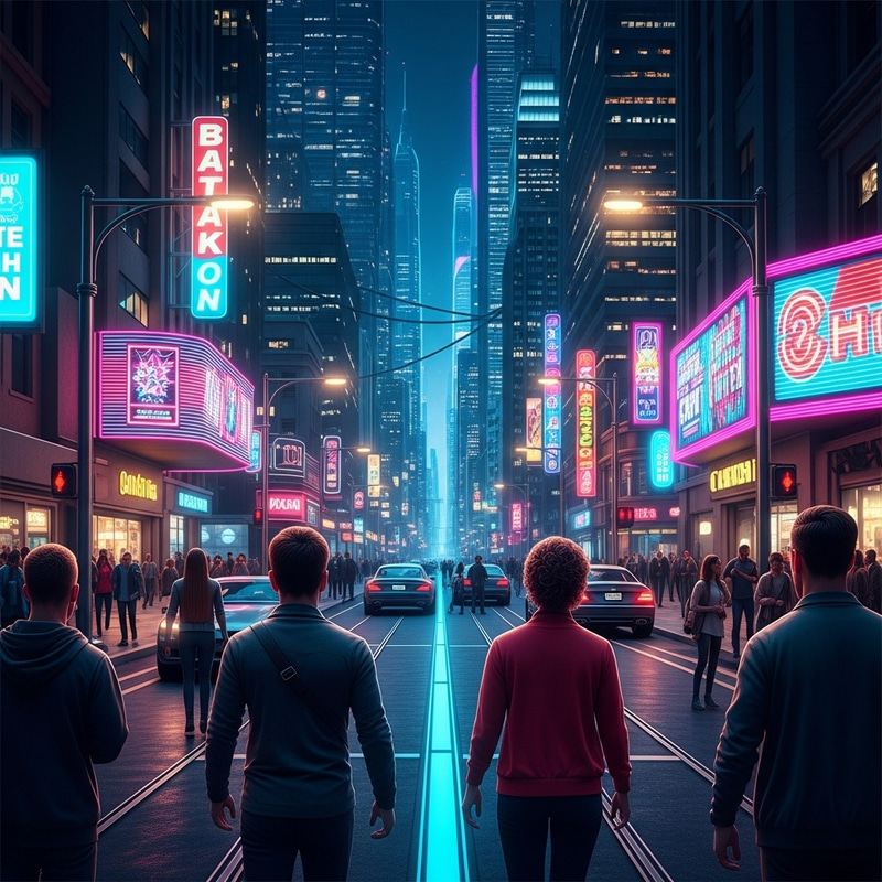 Exploring Futuristic City Streets - Urban Discovery Exploring Futuristic City Streets - Urban Discovery