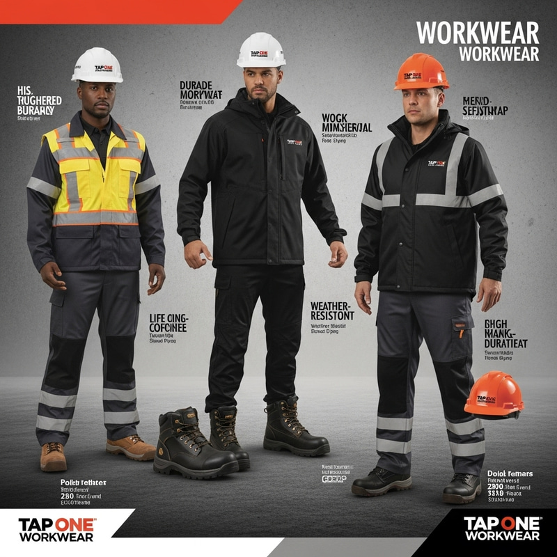 Tap One Workwear Catalogue - Quality Hi-Vis Vests, Work Boots & More Tap One Workwear Catalogue - Quality Hi-Vis Vests, Work Boots & More