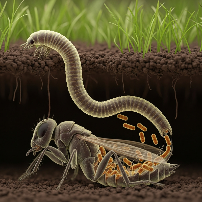 Entomopathogenic Nematode: Microscopic Worm in Soil Entomopathogenic Nematode: Microscopic Worm in Soil