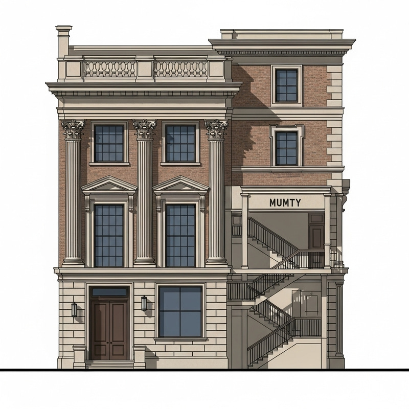 50ft High Classical Front Elevation with Mumty - Architectural Design 50ft High Classical Front Elevation with Mumty - Architectural Design