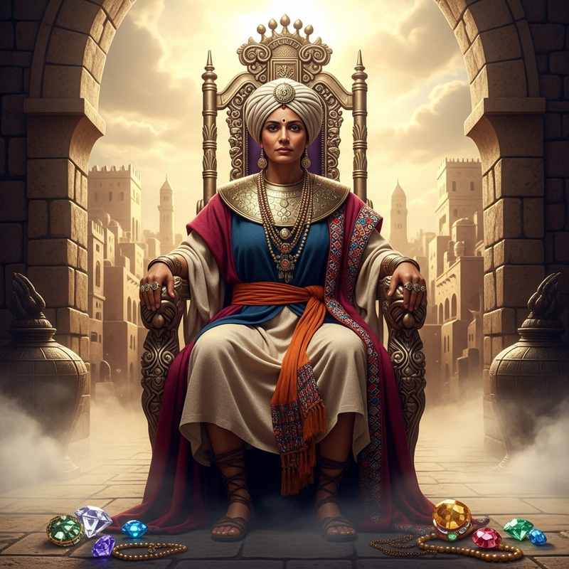 South Asian Woman Embodying Divine Spiritual Symbolism in New Jerusalem South Asian Woman Embodying Divine Spiritual Symbolism in New Jerusalem