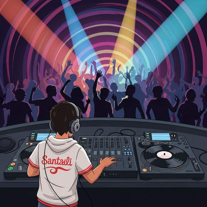 Vibrant Santali DJ at Work Vibrant Santali DJ at Work