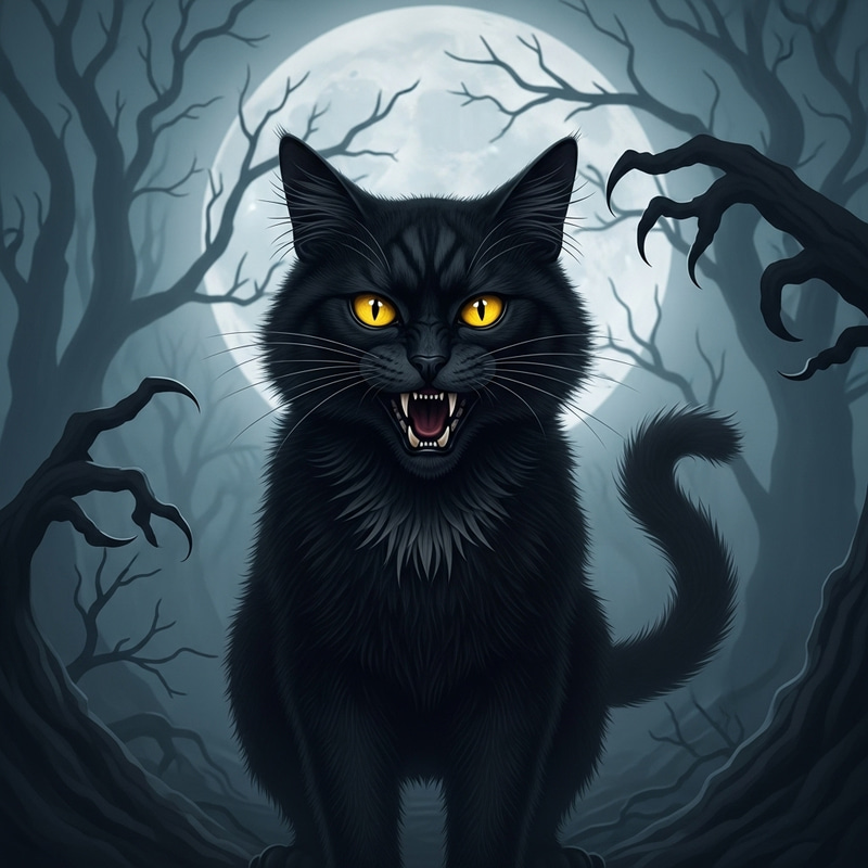 Scary Cat: Spooky Feline Image
