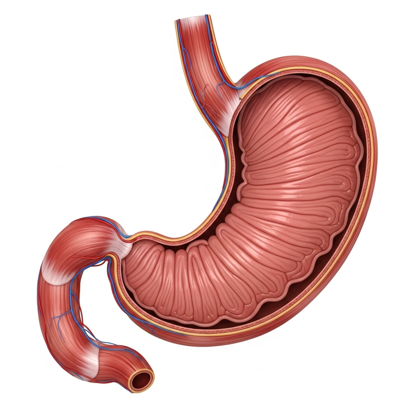 Highly Realistic Human Stomach Illustration Highly Realistic Human Stomach Illustration