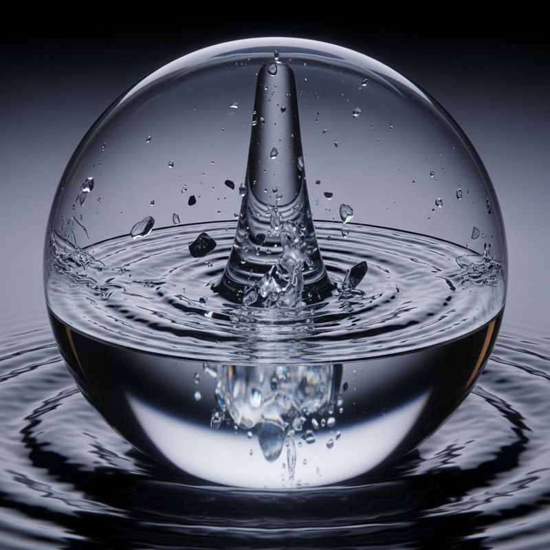 Private Impact Visualized: Abstract Concept in a Translucent Sphere Private Impact Visualized: Abstract Concept in a Translucent Sphere