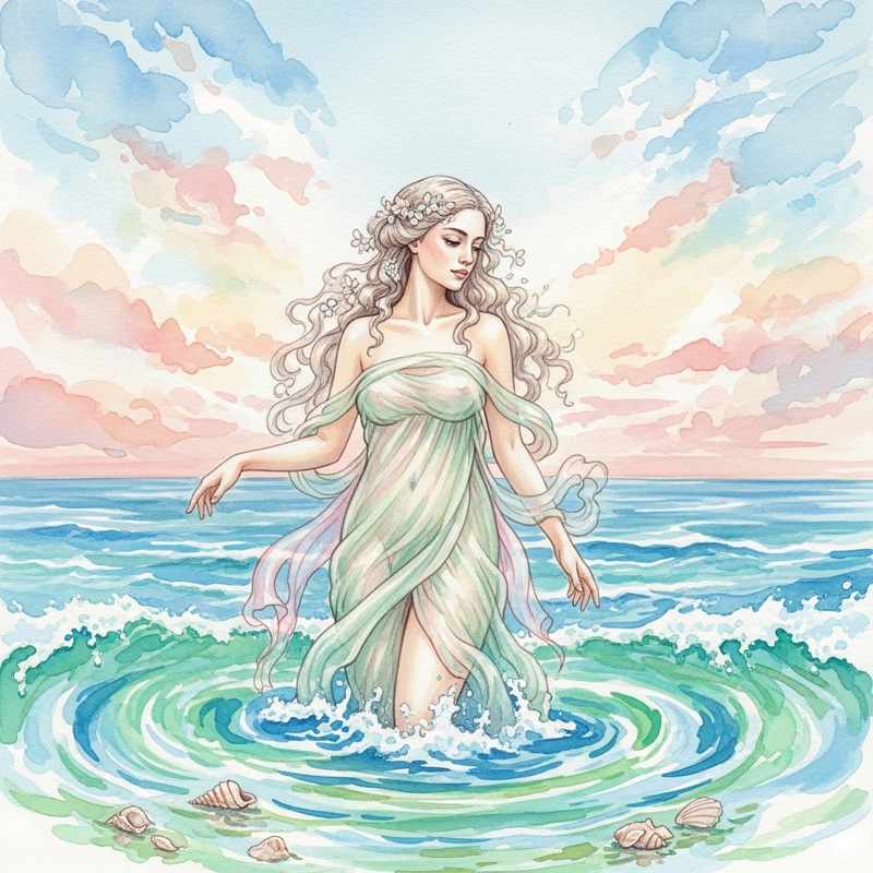Aphrodite: Watercolor Goddess of Love Art