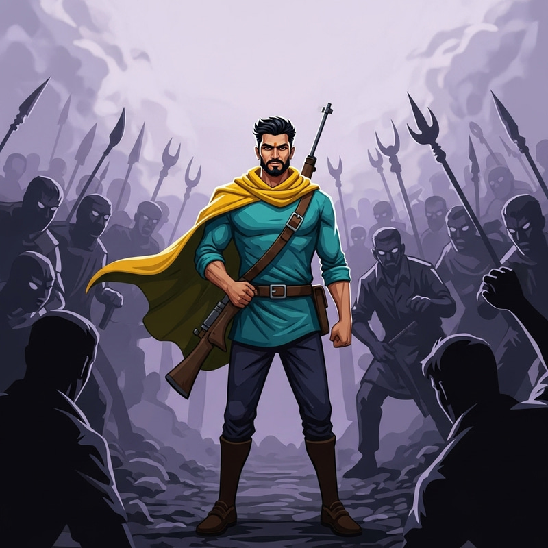 Determined South Asian Man Stands Against Hostility