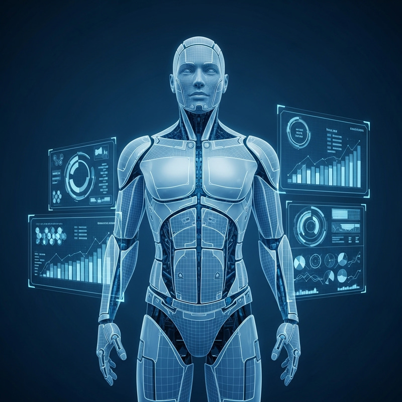 Futuristic Professional AI Assistant | 3D Hologram Technology Futuristic Professional AI Assistant | 3D Hologram Technology